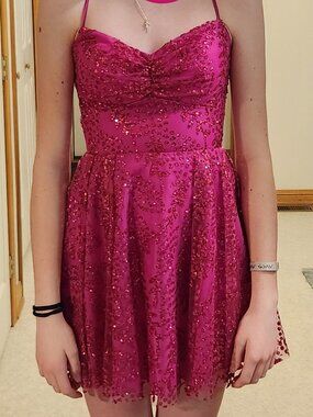 Blondie Nites Hot Pink Formal Homecoming Dress Size 1